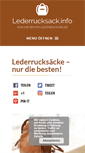 Mobile Screenshot of lederrucksack.info