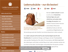 Tablet Screenshot of lederrucksack.info